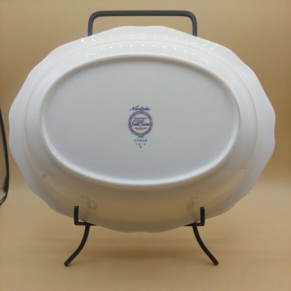 Noritake 7910 Coram 11" Oval Vegetable Bowl Gala Cuisine Pink Flowers - Picture 2 of 6